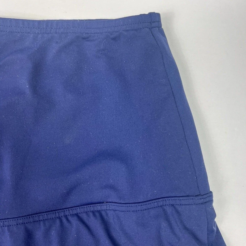 Lands' End Navy Blue Swim Skort Skirt Size 26W Pull On Elastic Waist